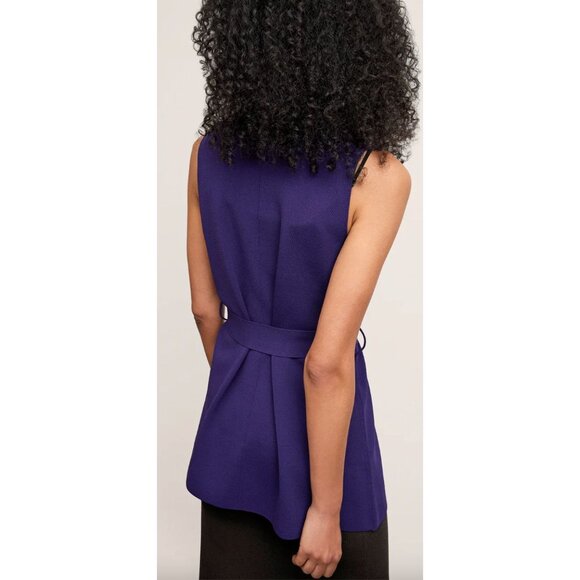 NWT MM LaFleur Anh Jardigan Knit Vest Purple Size XS $299 [jb] - Picture 5 of 11